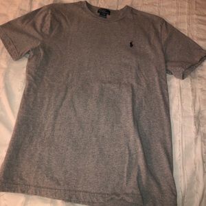 gray polo tshirt